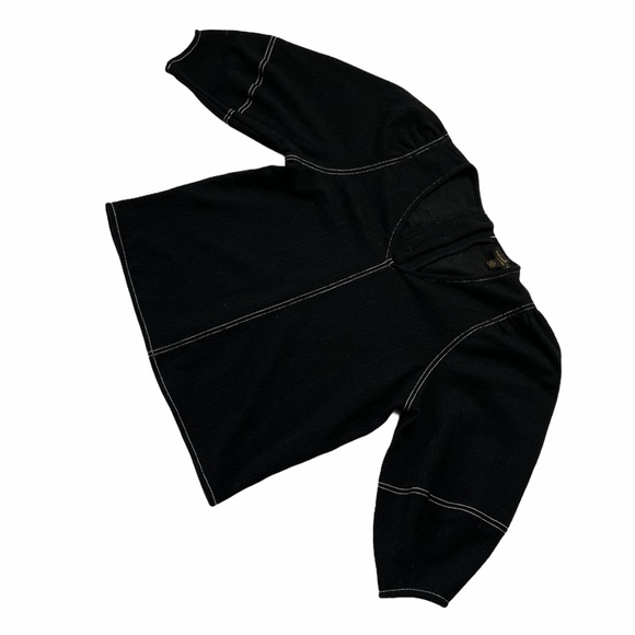 Current Air | Black Puff Sleeve Peasant Top Anthro - Picture 4 of 8